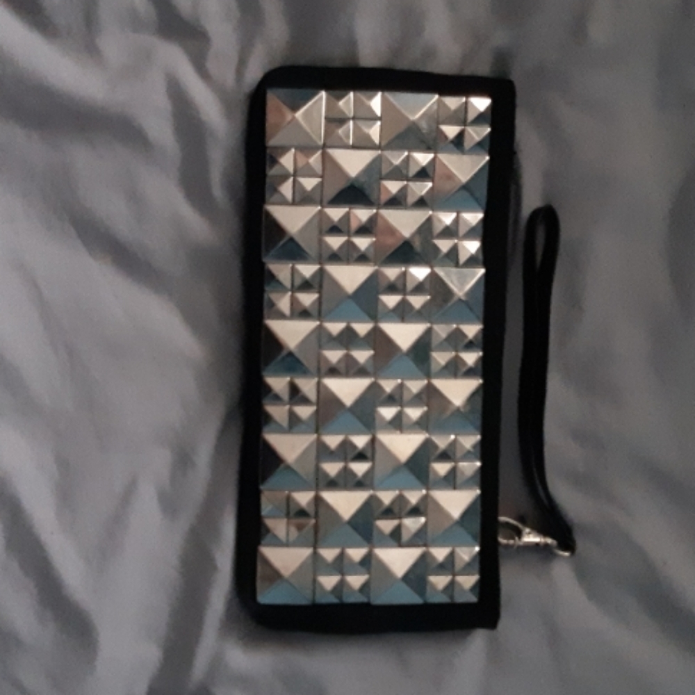Rocker Stud Party Clutch w/ wristlet attachment